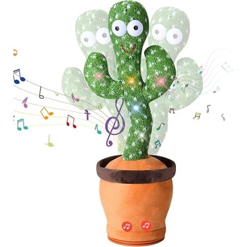 Baby Toys Talking Cactus Toy,Dancing Talking Cactus Toy Cactus Baby Toy Repeats What You Say,Infant Kids Toys for Ages 0-2 Tummy Time Toys for 1 Year Old Boy Girl Funny First Birthday Gifts