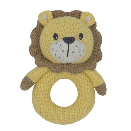 Whimsical Knit Rattle - Leo Lion – Living Textiles Co