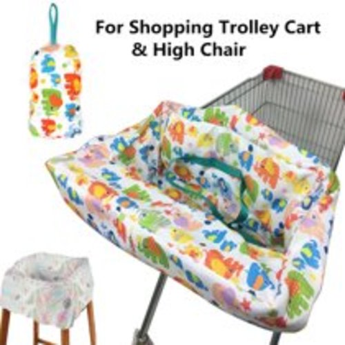 Baby Kids Child Shopping Trolley Cart Seat Pad and High Chair Cover Protector