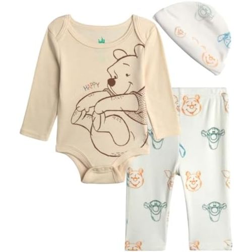 Disney Newborn Baby Take Me Home Set - 3 Piece Newborn Outfit Minnie Mouse, Mickey Mouse, and Winnie the Pooh (Sizes: 0-9M)