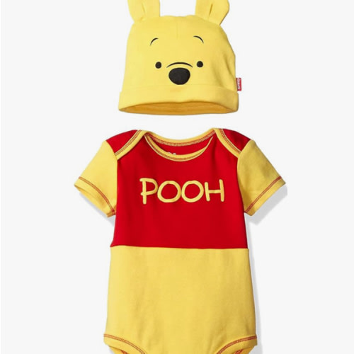 Disney Cosplay Baby Bodysuit and Hat Set Newborn to Infant Sizes (Newborn - 24 Months)