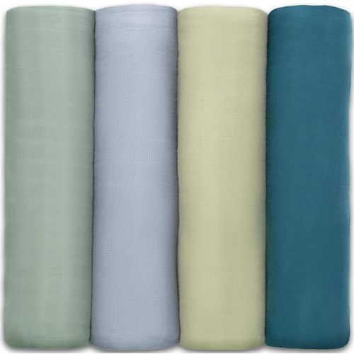 Comfy Cubs Muslin Swaddle Blankets Neutral Receiving Blanket Swaddling, Wrap for Boys and Girls, Baby Essentials, Registry & Gift (Sage, Pacific Blue, Fern, Neptune) - Sage, Pacific Blue, Fern,neptune