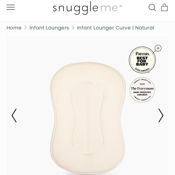 Infant Lounger Curve | Natural