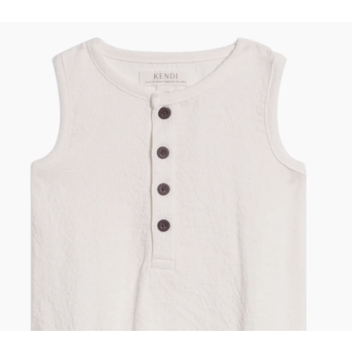 Wren Seersucker Bubble Romper - Coconut