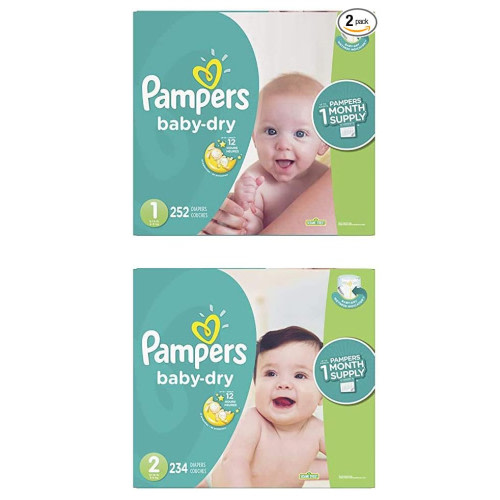 Pampers Pampers Baby Dry Disposable Baby Diapers Bundle (2 Months Supply)