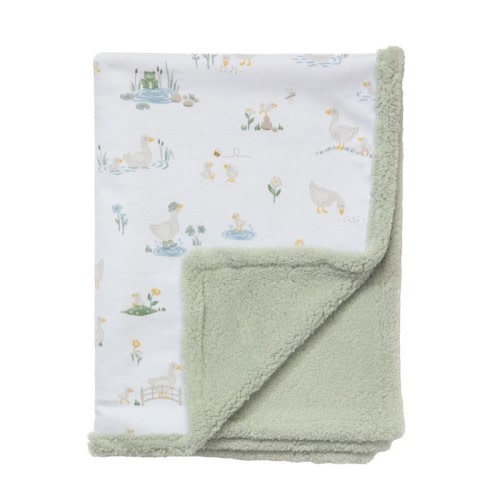 Living Textiles Blanket Sherpa Goosey Goosey | Cot | Baby Bunting AU