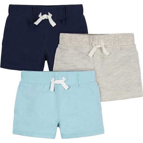 Gerber Baby Boys' Toddler 3-Pack Pull-On Knit Shorts