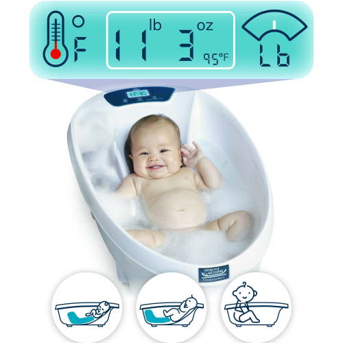Baby Patent Aqua Scale 3-in-1 Digital Scale Water Thermometer and Infant Tub
