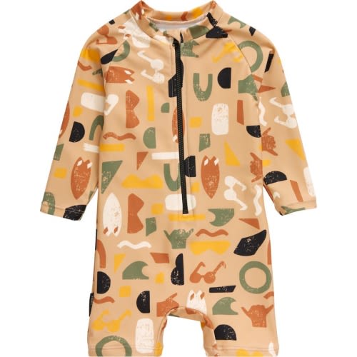 Baby Surf's Up One-Piece Rashguard Swimsuit, Size: 9-12M