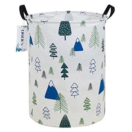 ONOEV Round Fabric Storage Bin,Decorative Basket,Organizer Basket with Handles,for Clothes Storage,books and 19.7inch(H) x 15.7inch(D)