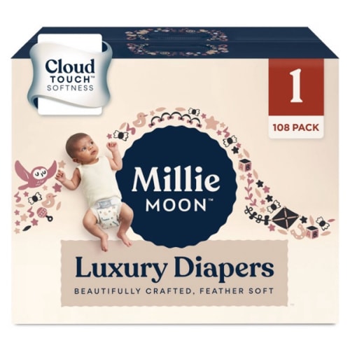Millie Moon Luxury Disposable Diapers - Size 1 - 108ct