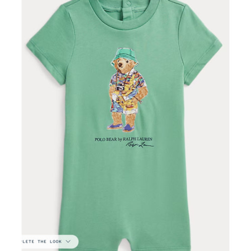 Polo Bear Cotton Jersey Shortall