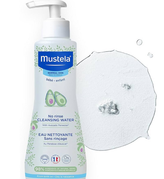 Mustela No-Rinse Micellar Cleansing Water for Babies - Made with Natural Avocado Perseose & Aloe Vera - Safely Cleans Baby's Face, Hands & Diaper Area - 1 or 2-Pack - Various Sizes