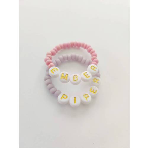Twin Name Bracelets {Set of 2} Twin identification Bracelets, Twin Bracelets, Twin Bead Bracelets, Twin Gifts, Twin Hospital Bracelets