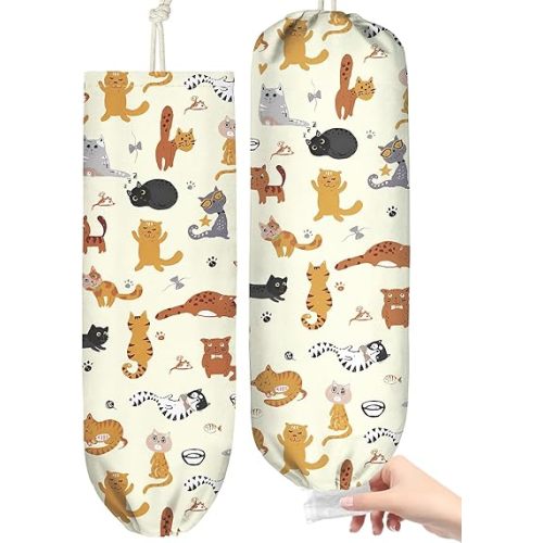 Plastic Bag Holder - Cats