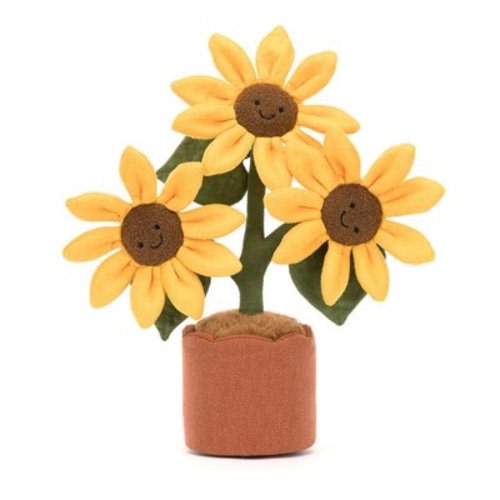 Jellycat Amuseables Sunflower Plush Toys - 2025 Latest Classic Children's Gif,Holiday Gifts for Women - Yellow/13.78in