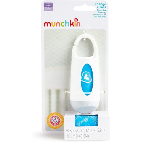Munchkin® Arm and Hammer Diaper Bag Dispenser and 24 Diaper Disposal Bags - 1 Count (Pack of 1) - Dispenser + 24 Bags