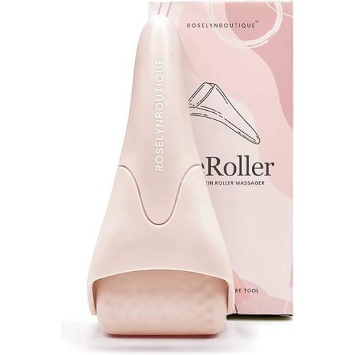 ROSELYNBOUTIQUE Ice Roller for Face Wrinkles Fine Lines Puffiness Stick Massager Facial Skin Care Tools Self Care Gifts for Men Women (Beige)