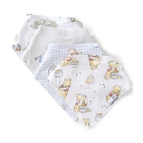 Copper Pearl x Disney Baby Hundred Acre Woods 4-PIece Bib Set