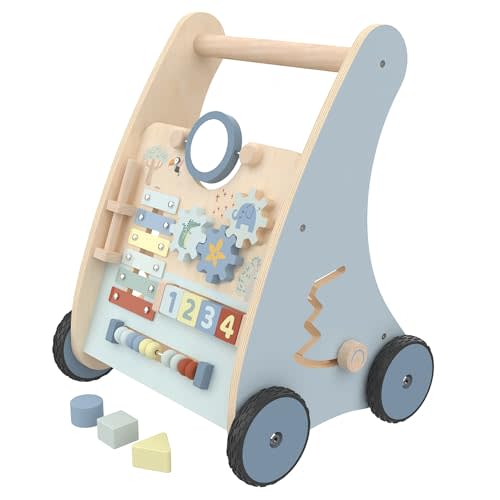 Wooden Baby Walker, Baby Push Walker Sit to Stand Walker