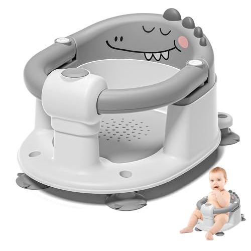 Baby Bath Seat for Babies 5 Months & Up - Non-Slip Bath Seat for Sitting Up, Soft Cushion & Compact Design, Toddler Bathtub Seat