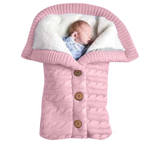 JDEFEG Baby Blankets for Boys Organic Unisex Swaddle Blankets Soft Thick Knit Baby Girls Boys Stroller Wraps Baby Accessory Boy Girl Blanket Cotton Hot Pink One Size