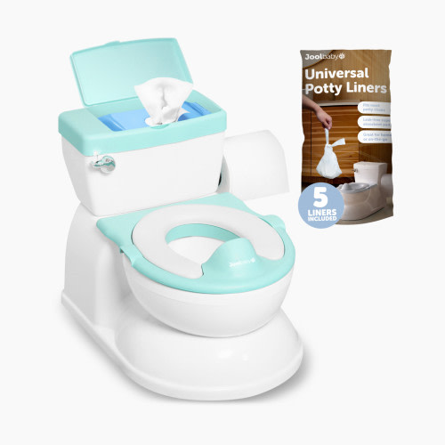 Jool Baby Real Feel Potty Chair - Aqua/White