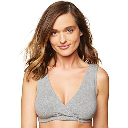 Motherhood Maternity Women's Soft Cotton Spandex Wrap Front Maternity & Nursing Sleep Bralette Bra S-3x