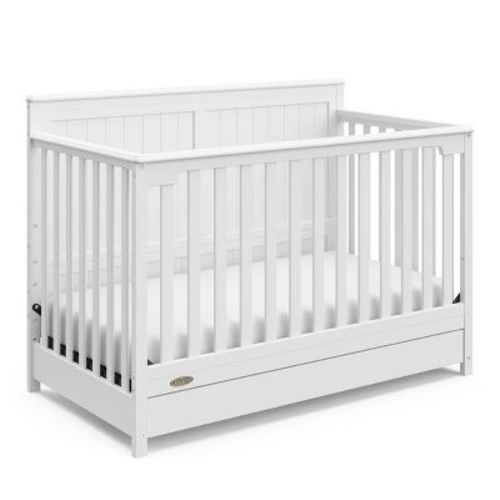 Graco Hadley 5-in-1 Convertible Crib with Drawer White