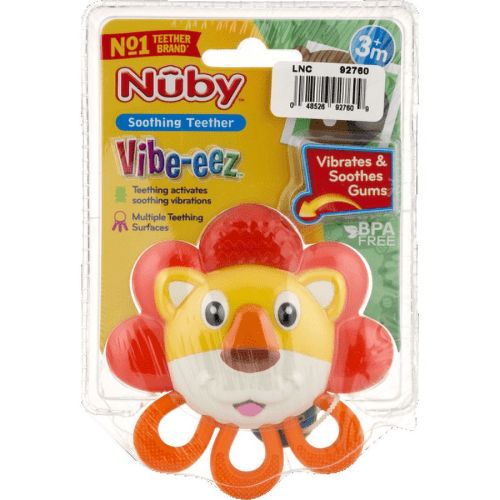 Nuby Vibe-eez Soothing Teether, Lion