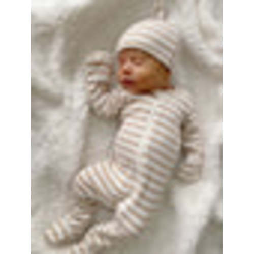 Tan Stripe / Organic Ribbed Zip Footie – SpearmintLOVE
