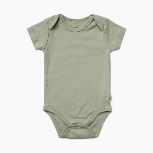 Tiny Kind Solid Short Sleeve Organic Cotton Bodysuit - Desert Sage, 3-6M