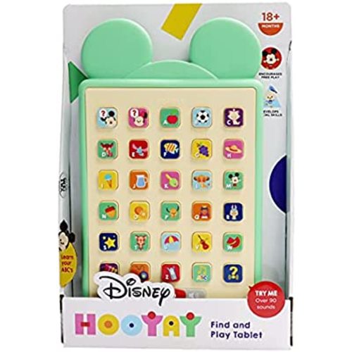 Disney Hooyay Mickey & Minnie Mouse Tablet Early Learning Objects and Speech for Ages 18 Months and Up, Multicolor (20396)