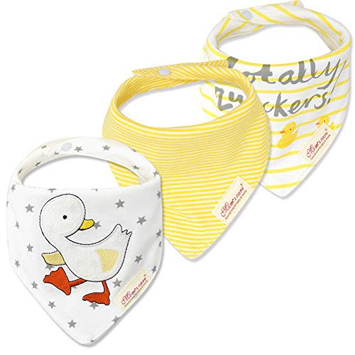 JN&LULU 3 Pack Newborn Baby Bibs Bandana Drool Bibs for Drooling Cotton Baby Gifts