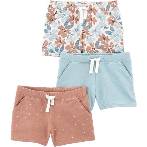 Simple Joys by Carter's Girls' 3-Pack Knit Shorts