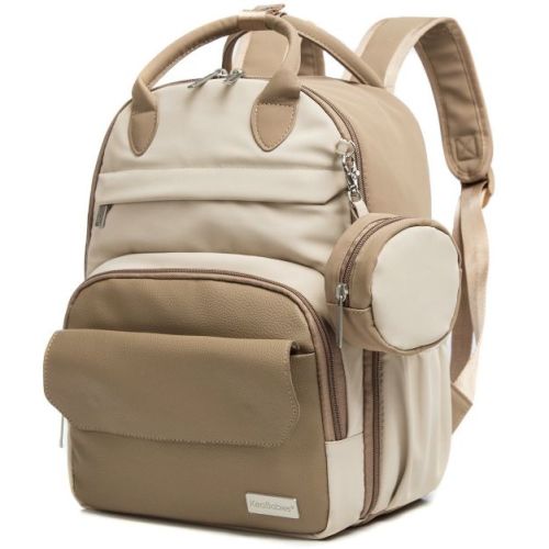 Keababies Diaper Bag Backpack Comes With Portable Changing Pad, Baby Bag For Mom, Baby Travel Essential (latte, Regular)