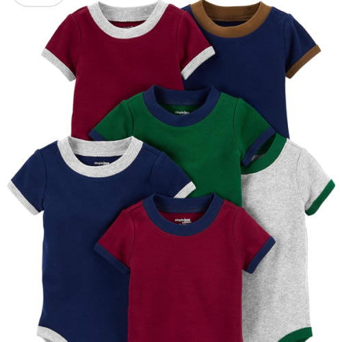 Simple Joys by Carter's Baby Boys' 6-Pack Short-Sleeve Bodysuit