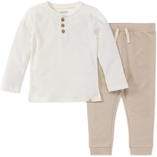 Burt's Bees Baby baby-boys Shirt and Pant Set, Top & Bottom Outfit Bundle, 100% Organic Cotton