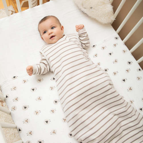 Pebble Yarn-Dyed Stripe on Crème Sleep Sack