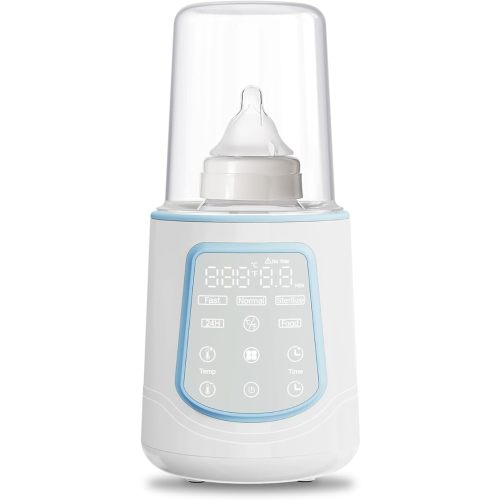 Fast Bottle Warmer 12 in 1 Milk Warmer with Multiple Modes, Digital Temperature Control, 24H Warming Function, Auto Shutoff, Memory Settings Light Blue