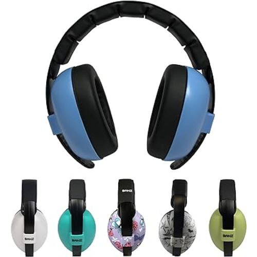 Banz Bubzee Baby Ear Defenders 0-2 Years - Loud Noise Canceling Baby Headphones & Toddler Ear Muffs, Size Adjustable