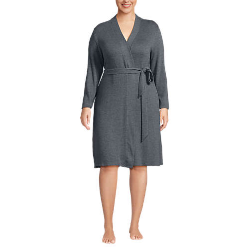 Women's Cashtouch Faux Cashmere Cozy Robe | Lands' End