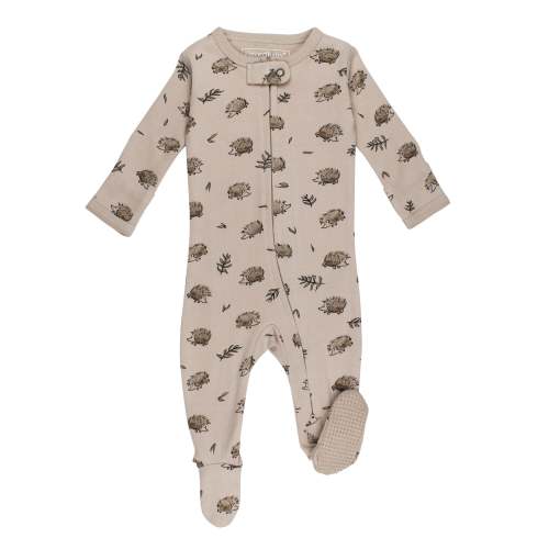 Organic 2-Way Zipper Footie in Prickles