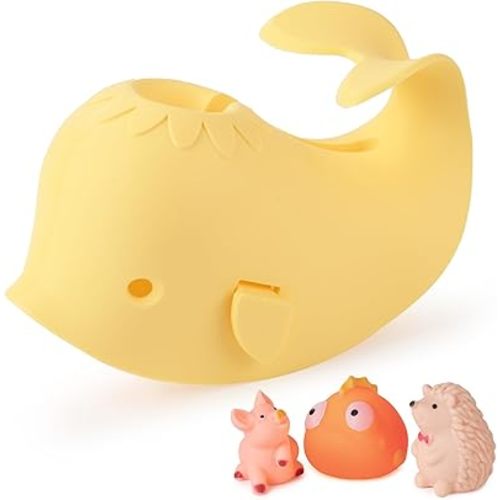 Bath Faucet Cover for Kids，Bath Spout Cover for Baby are Suitable for Most Bathtub Faucet,spout Cover Bathroom Tub Adds Fun to Your Baby in The Shower.（Yellow）