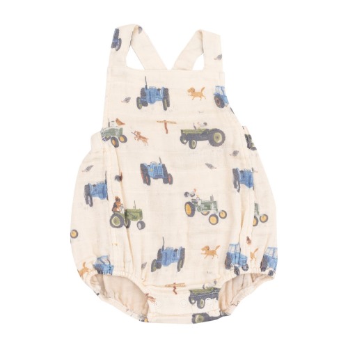 Tractors 'N Friends Organic Cotton Muslin Bodysuit, 0-3M