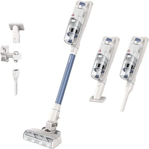 Bissell PowerClean 200W Self-Standing Cordless Vacuum w/Tangle Free Brush Roll, Removeable Battery, Wall Mount, Upholstery Tool & Bright Headlights, 4173