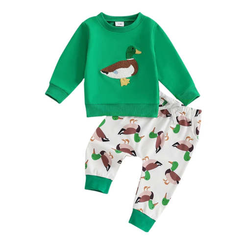 Baby Toddler Boys 2Pcs Autumn Spring Outfit Jogger Set Long Sleeve O N – August + Willow