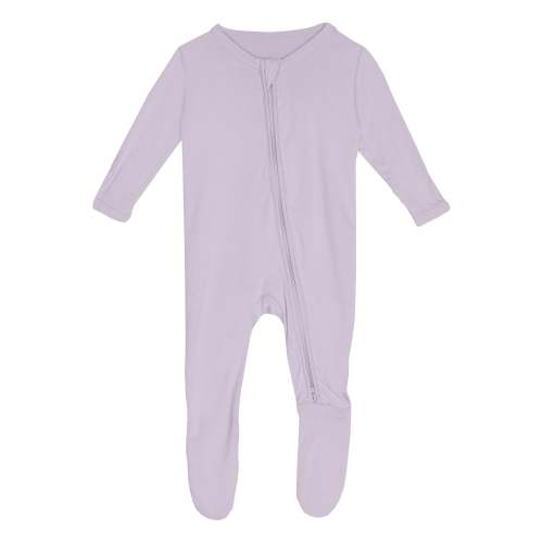 Footie with 2 Way Zipper in Thistle