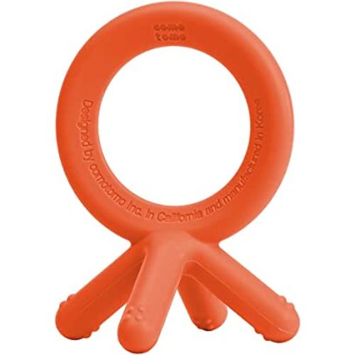 Comotomo Silicone Baby Teether, Orange