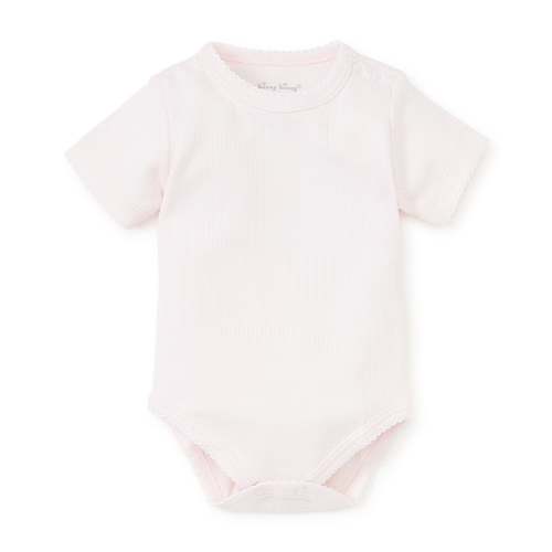 Pink Pointelle Short Sleeve Bodysuit